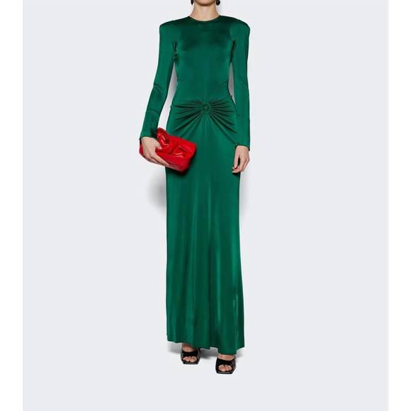 VICTORIA BECKHAM Dresses & Skirts - NEW VICTORIA BECKHAM heavy shine jersey long dress in viridian